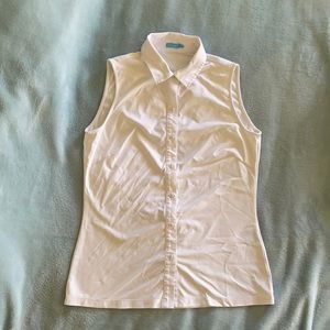 J. McLaughlin white sleeveless top, Sz S